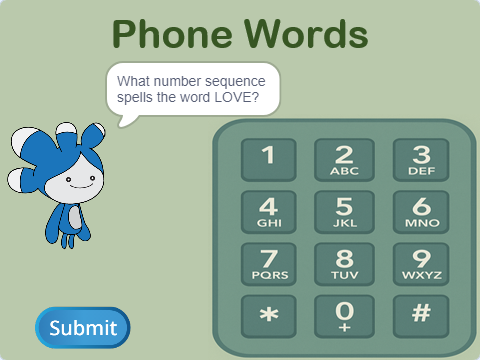 Lesson 123 – Phone Words Image