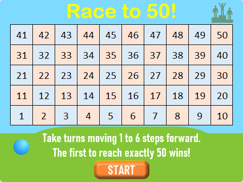 Lesson 134 – Race to 50 Image