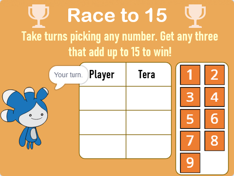 Lesson 148 – Race to 15 Image