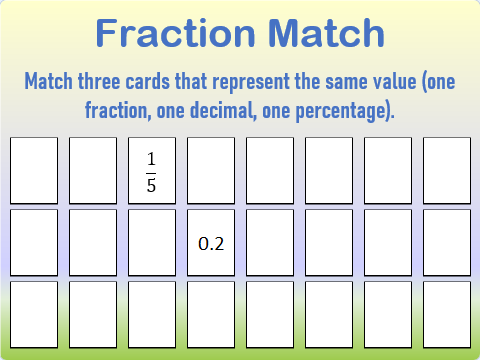 Lesson 175 – Fraction Match Image