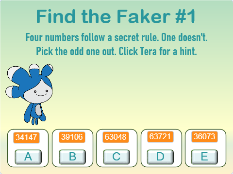 Lesson 201 – Find the Faker #1 – Digit‑Sum Match Image