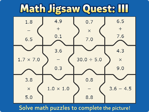 Lesson 390 – Math Jigsaw Quest - III Image