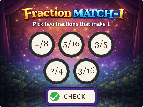 Lesson 413 – Fraction Match - I Image