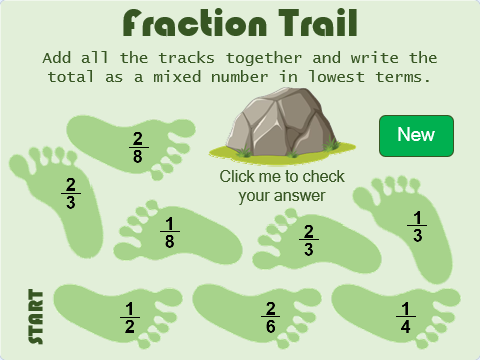 Lesson 418 – Fraction Trail Image